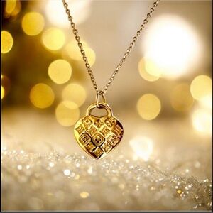 Gold Heart Pendant Necklace